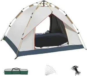 Camping Tent, 2/3/4 Person Pop-up Instant Tent, Dome Family Camping Tent, Easy to Install Spacious, Lightweight Portable Backpack for Outdoor Camping/Hiking ( Color : Milky white , Size : 78.7x78.7x53