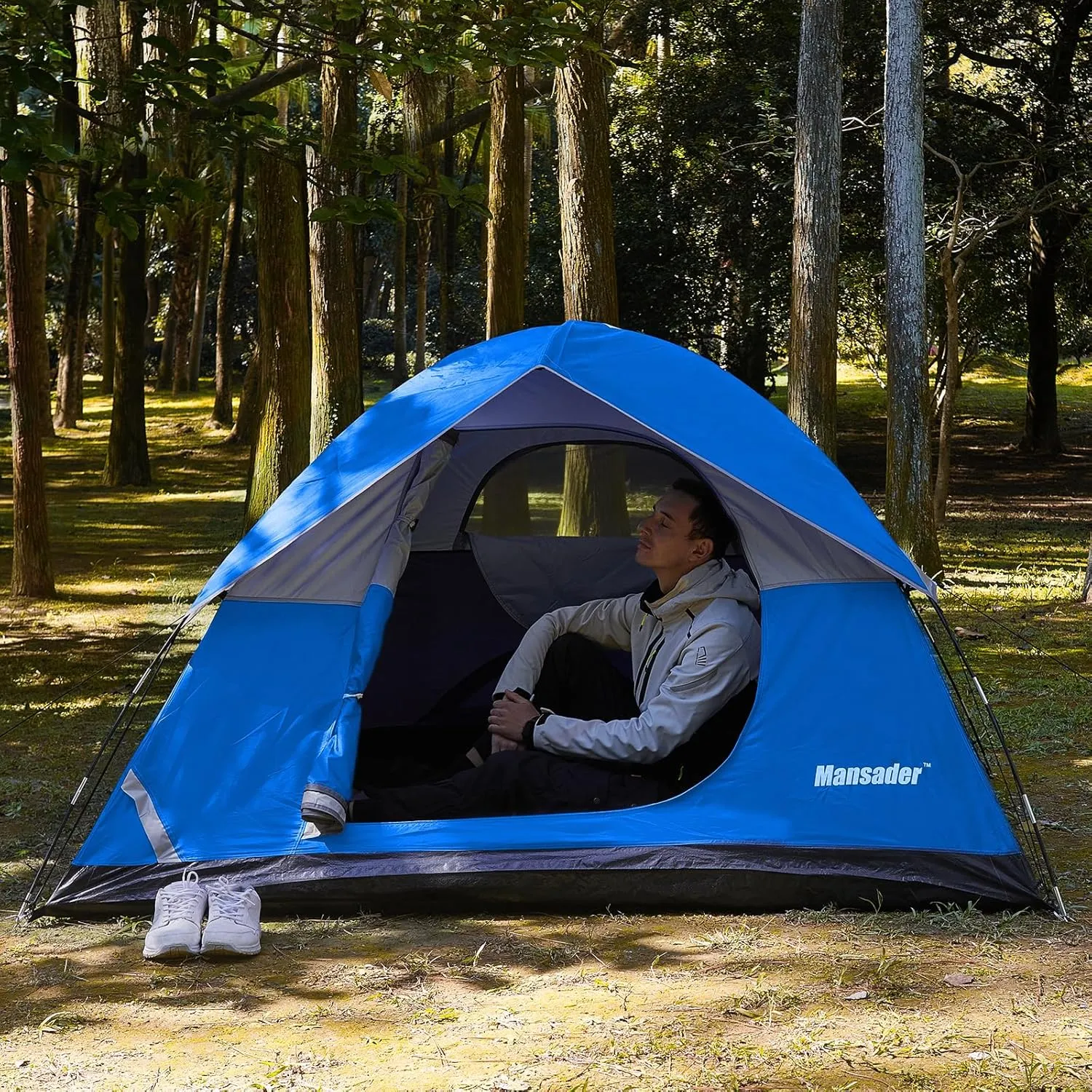 Camping Tent, Waterproof 2/3/4 Person Tents for Camping, Lightweight Easy Set Up Outdoor Hiking Tent Backpacking Tent with Carry Bag, Backpack Tent Suit for Family Beach Hiking Travel