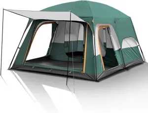 Camping Tents with Hammock for 3-4 People, Family Tent Double Layer with Top Rainfly & Carrying Bag for Camping Hiking Backpacking Backyard