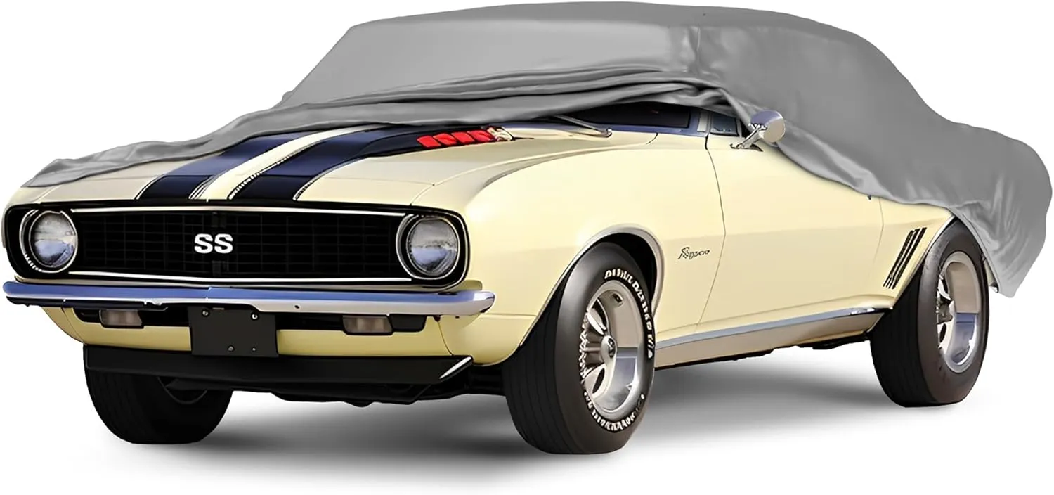 Car Covers Weatherproof Max Car Cover & Warranty Compatible with Chevrolet 1970-1981 Camaro 2nd Gen- Outdoor Cover Theft Cable Lock Car Accessories Better Than Waterproof