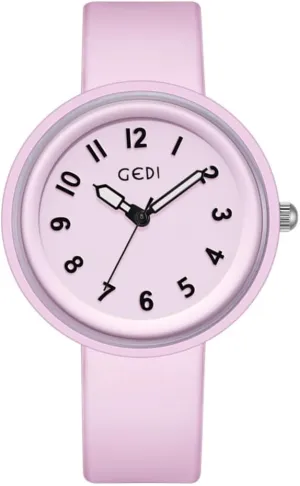 CARLIEN Watch Simple Fashionable Soft Silicone Waterproof Candy Color Fresh Quartz Watch for Women