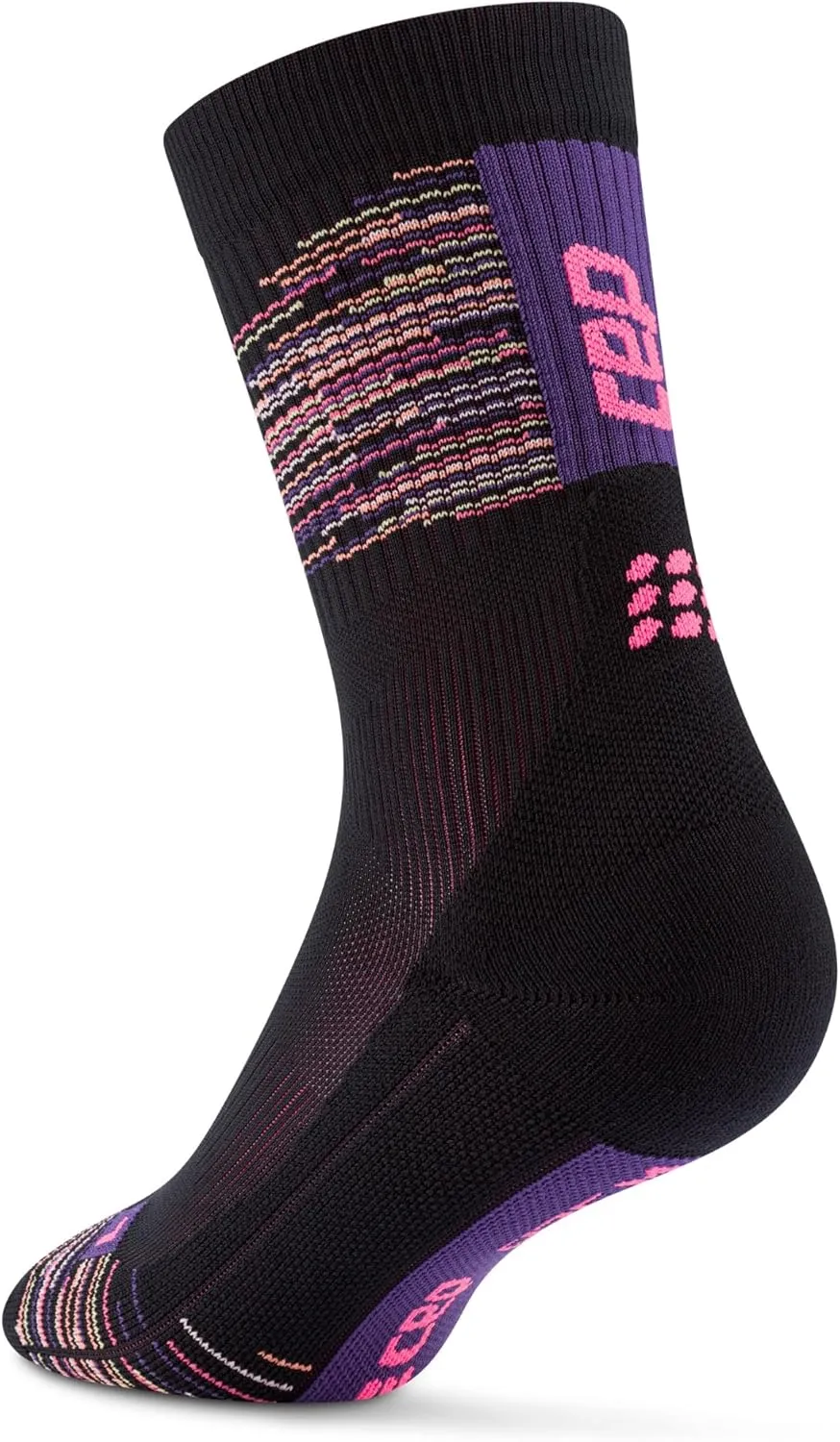 CEP Crew Cut Athletic Performance Running Socks - Paris Vibes Mid Cut Compression Socks for Men and Women