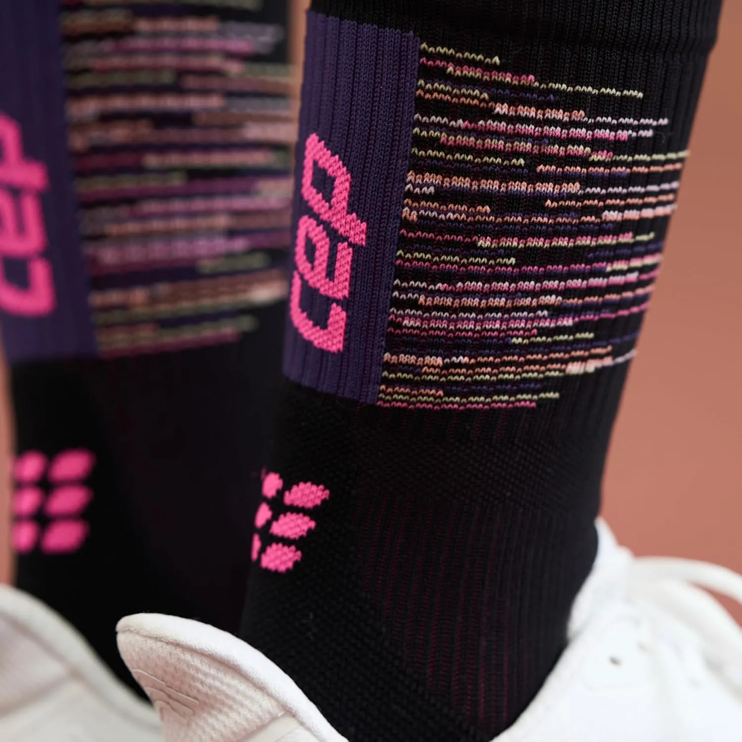CEP Crew Cut Athletic Performance Running Socks - Paris Vibes Mid Cut Compression Socks for Men and Women