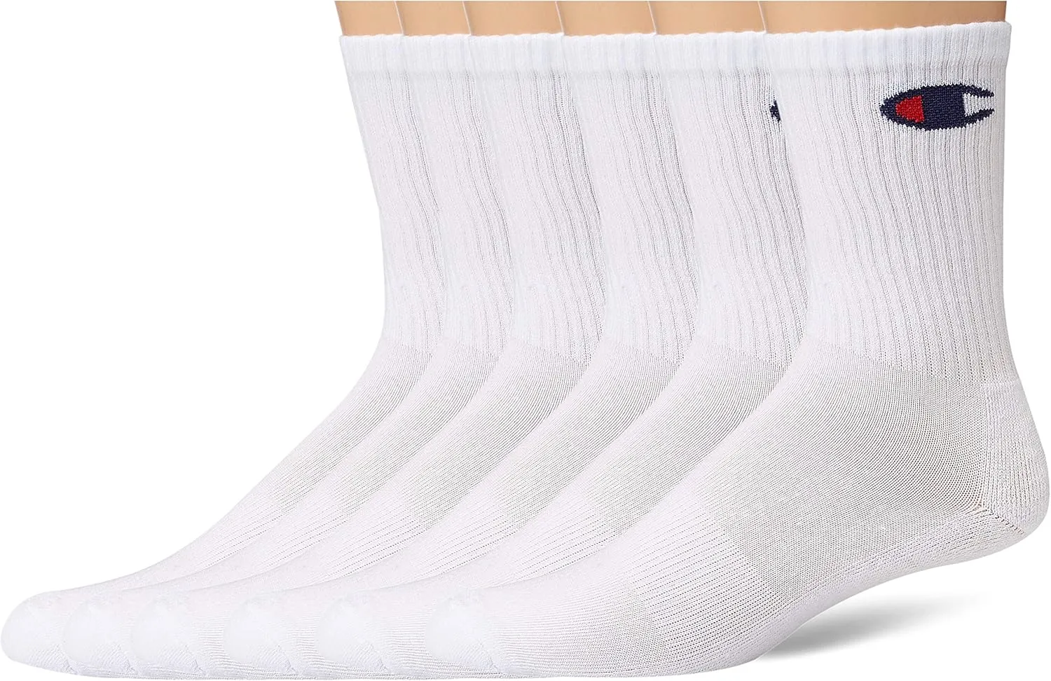 Champion Men's Double Dry Moisture Wicking Crew Socks; 6, 8, 12 Packs Available