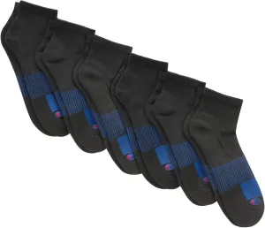 Champion Men’s Socks, Performance Moisture Wicking Ankle Socks for Men, 6-Pack