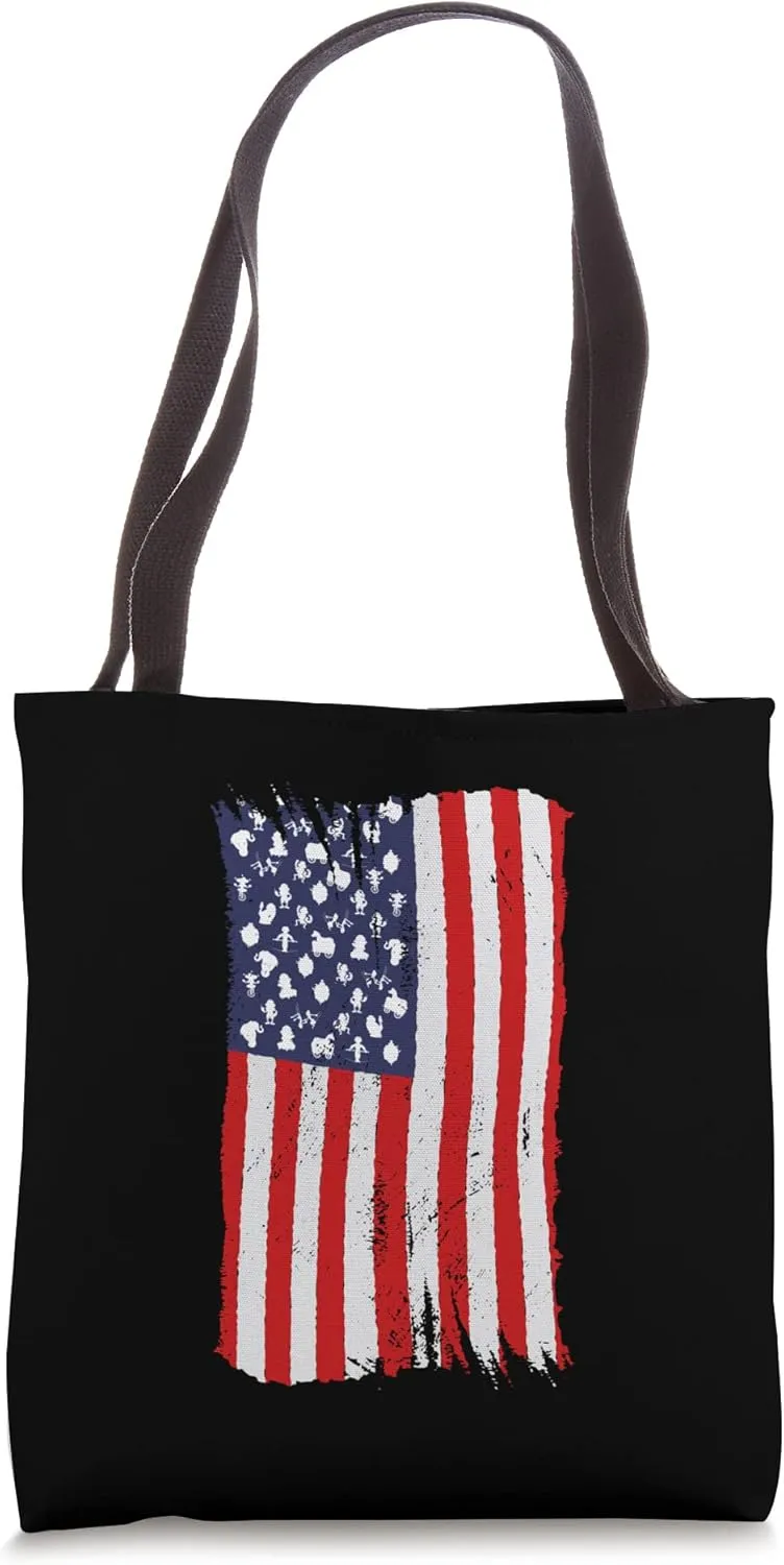 Circus Artist Showman Circus Staff American Flag USA Lover Tote Bag