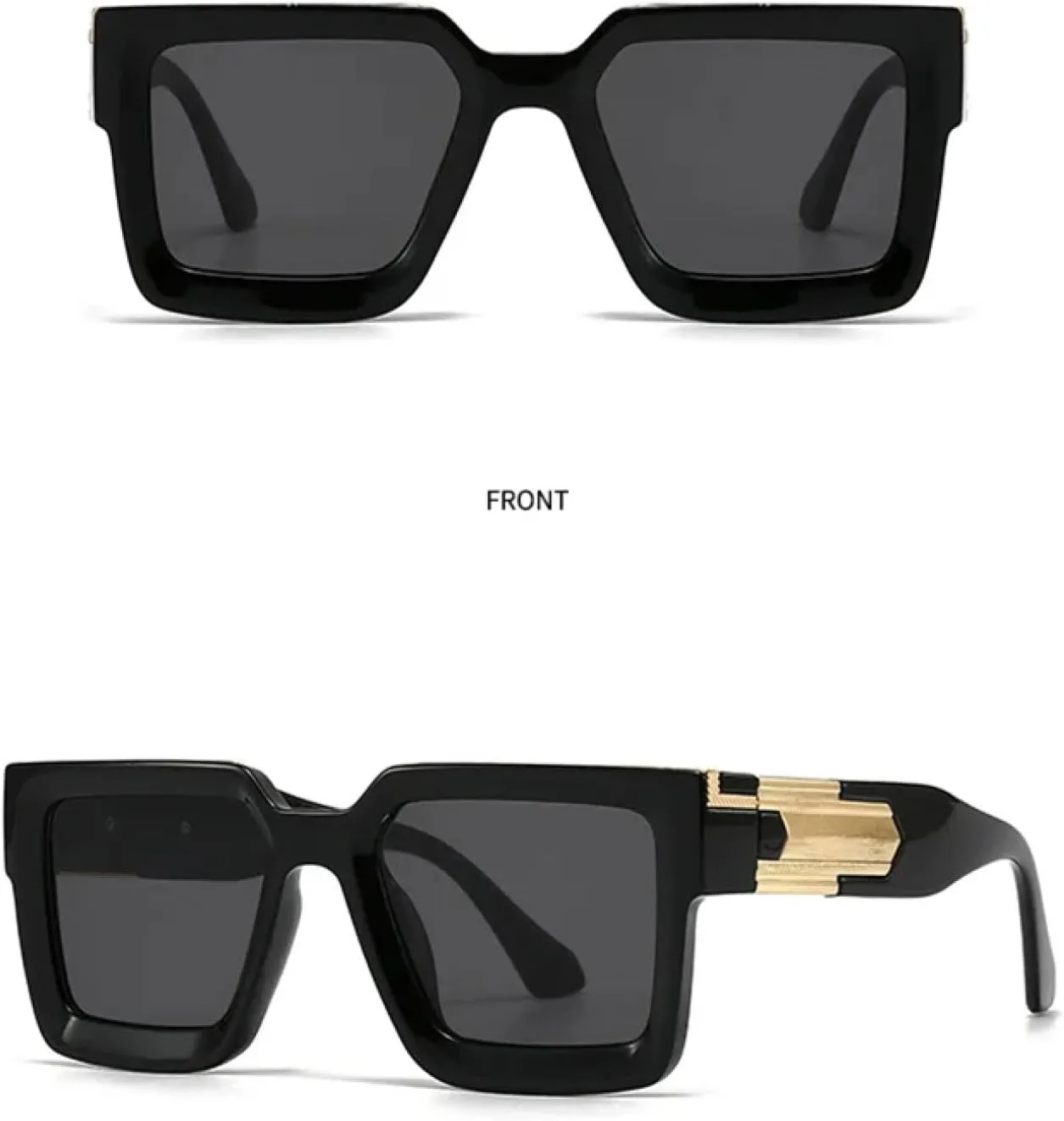 Classic Big Concave Frame Sunglasses Women for Men Luxury Vintage Punk Sunglasses Popular Eyeglasses Uv400