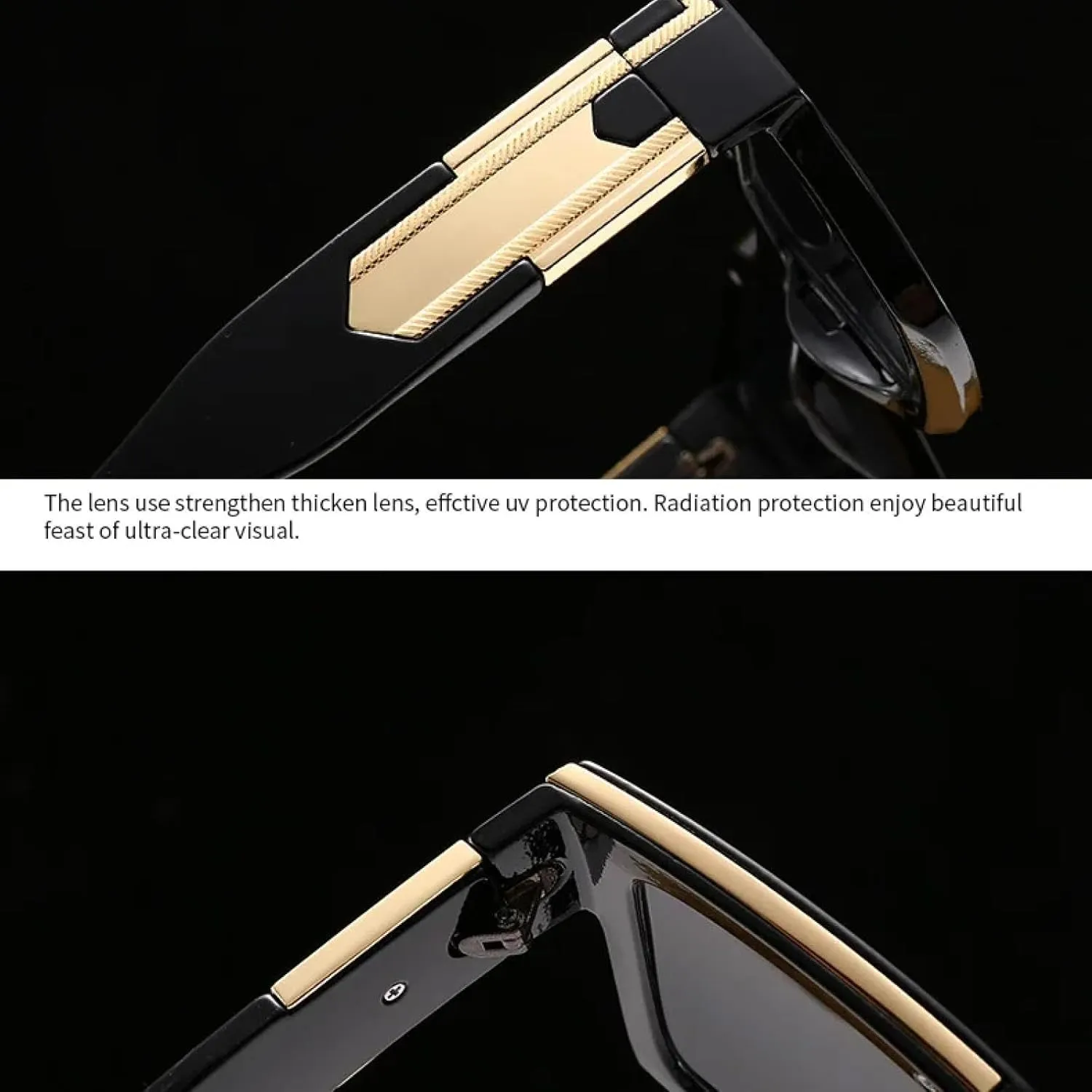 Classic Big Concave Frame Sunglasses Women for Men Luxury Vintage Punk Sunglasses Popular Eyeglasses Uv400