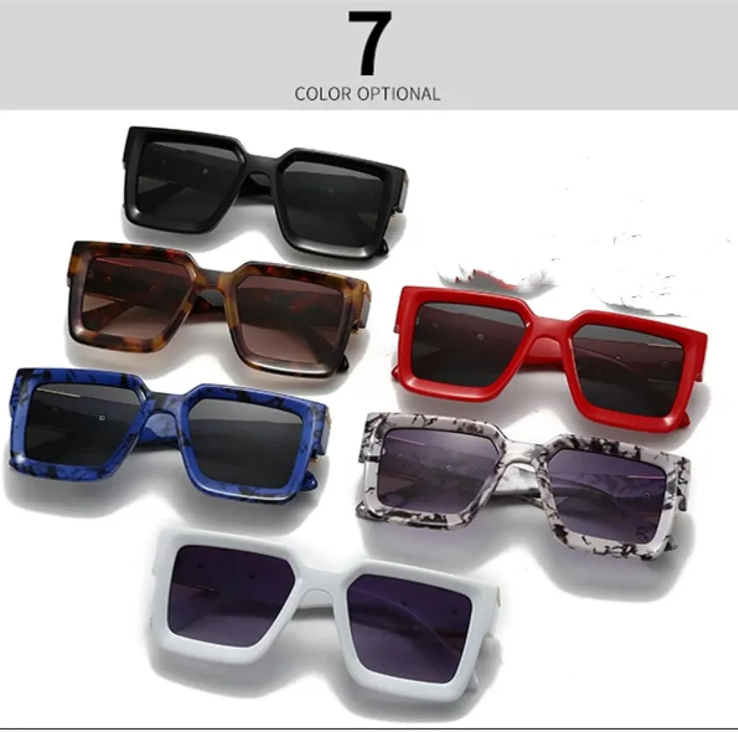 Classic Big Concave Frame Sunglasses Women for Men Luxury Vintage Punk Sunglasses Popular Eyeglasses Uv400