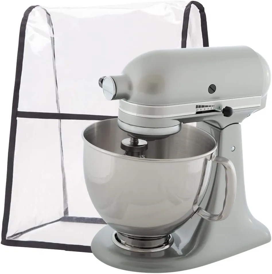 Clear Stand Mixer Cover, Kitchen Aid Mixer Covers for Kitchenaid Hamilton Mixers, Dust Cover Fits All Tilt Head & Bowl Lift Compatible 5-8 Quart Models(Transparent)