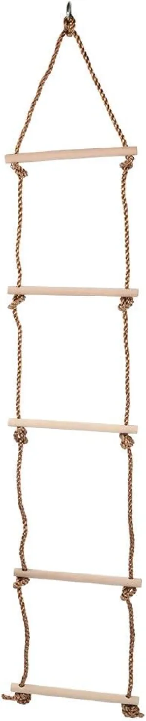Climbing Rope Ladder, 5 Wooden Children Fitness Hanging Swing Rope Ladder Outdoor Sports Amusement Equipment