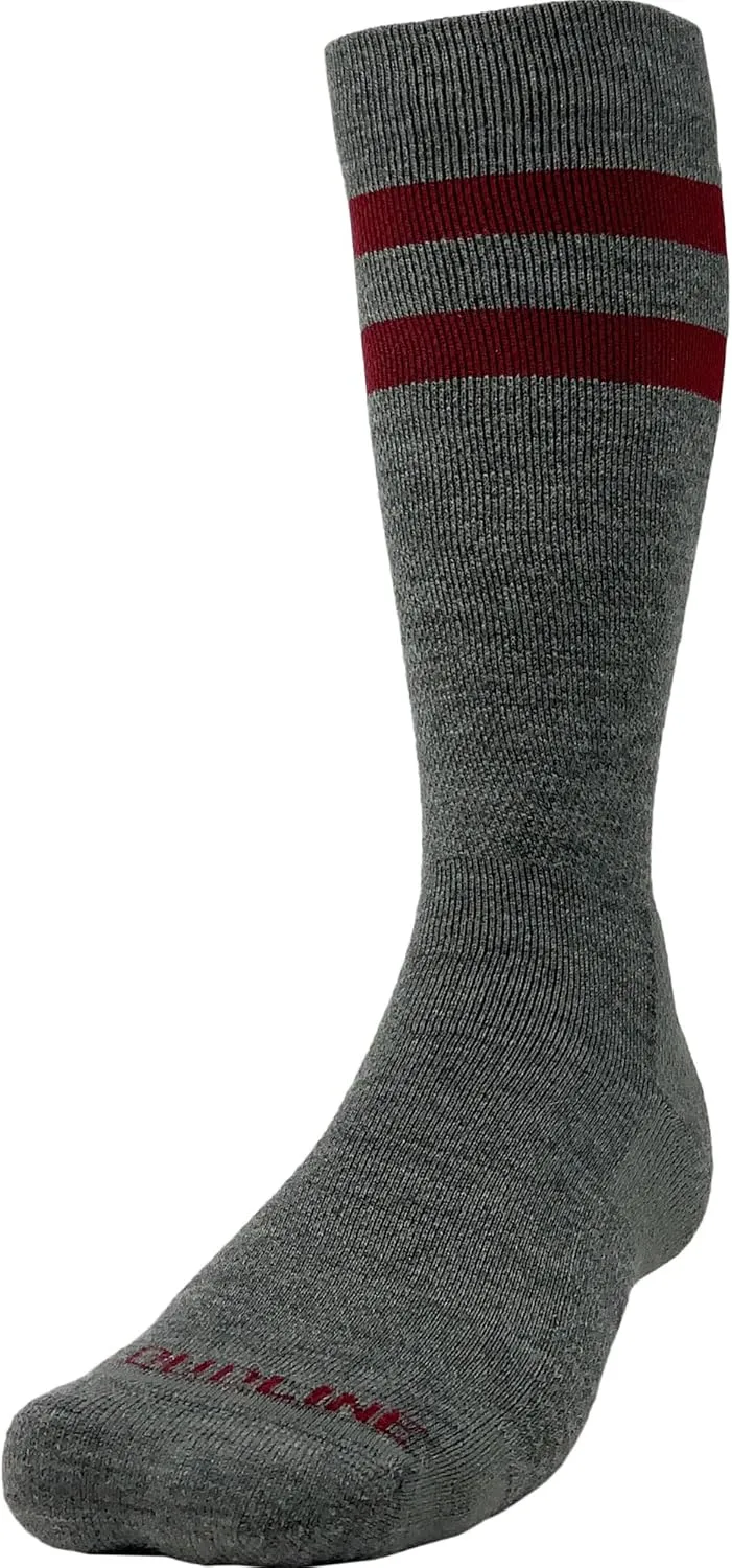 CloudLine Men’s and Women’s Merino Wool Graduated Compression Socks - Light Cushion, Moisture Wicking, Made in USA - 1 Pair