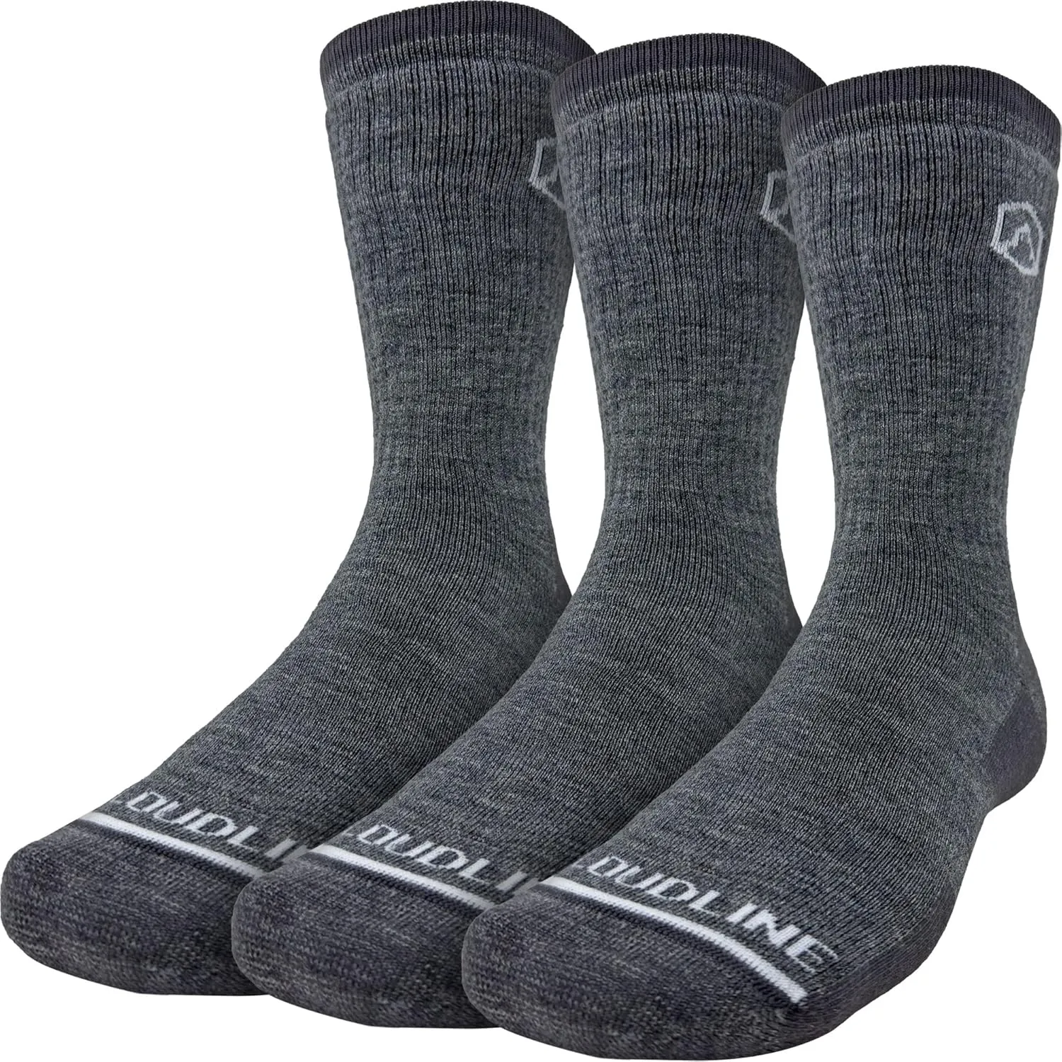 CloudLine Men’s and Women’s Merino Wool Hiking Socks - Cushioned, Warm, Anti-Blister, Moisture Wicking, Made in USA - 3 Pairs