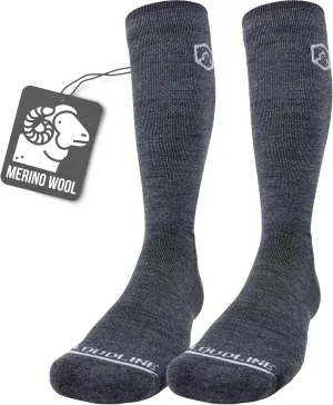 CloudLine - Merino Wool Graduated Compression Socks for Men and Women - Ultralight, Moisture Wicking, Made in USA - 1 Pair