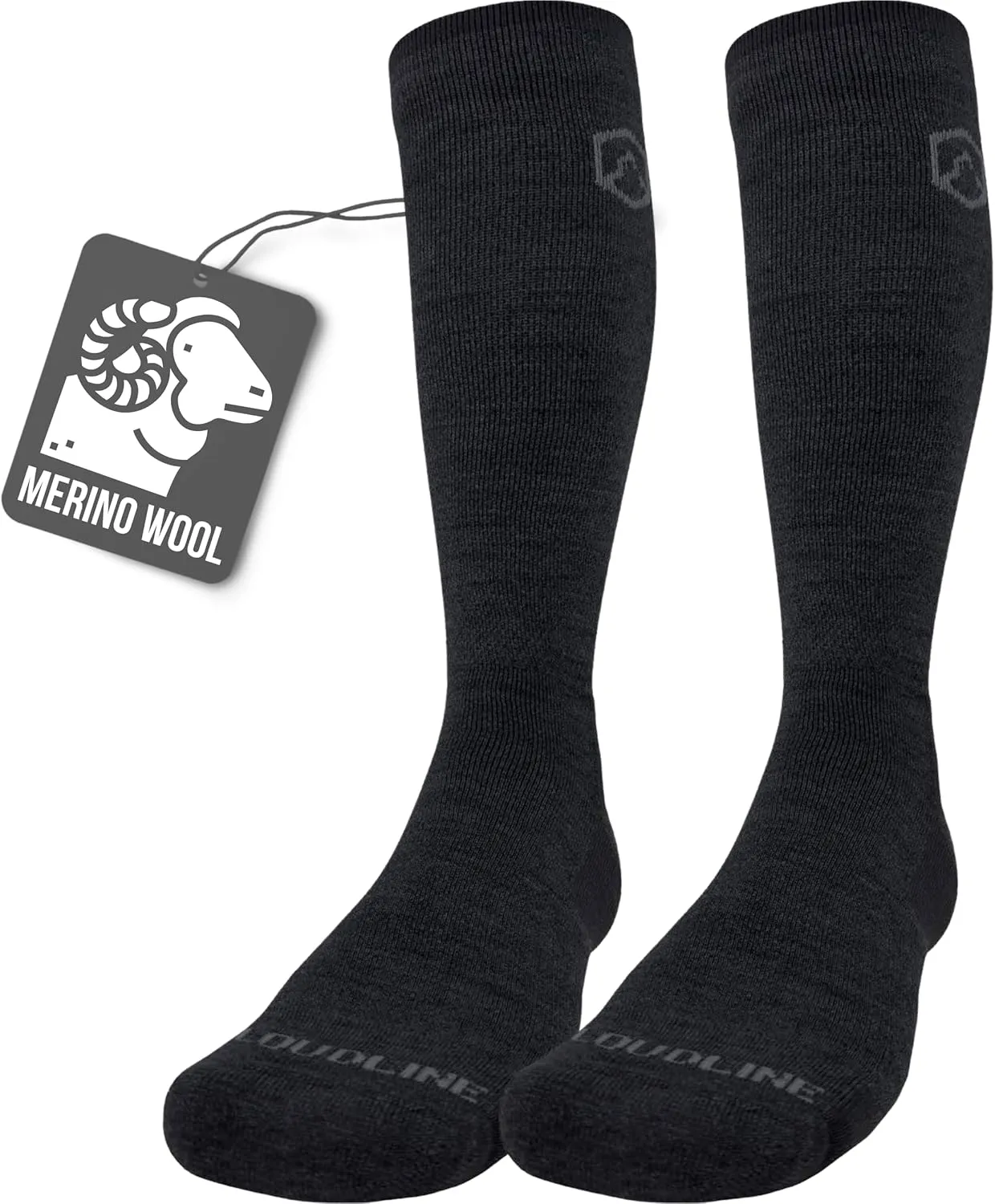 CloudLine - Merino Wool Graduated Compression Socks for Men and Women - Ultralight, Moisture Wicking, Made in USA - 1 Pair