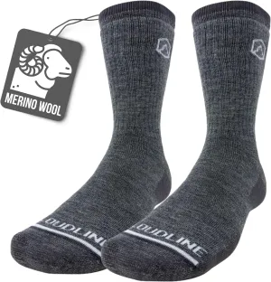 CloudLine Merino Wool Hiking Socks for Men and Women- Ultralight, Thin, Anti-Blister, Moisture Wicking Socks, USA Made 1 Pair
