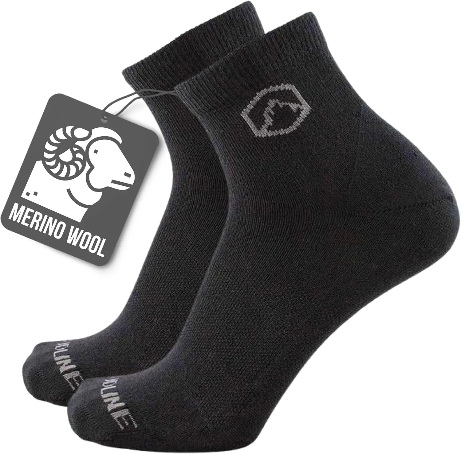 CloudLine Merino Wool Running Socks for Men and Women - Ankle, Thin, Anti-Blister, Moisture Wicking, Made in USA - 1 Pair