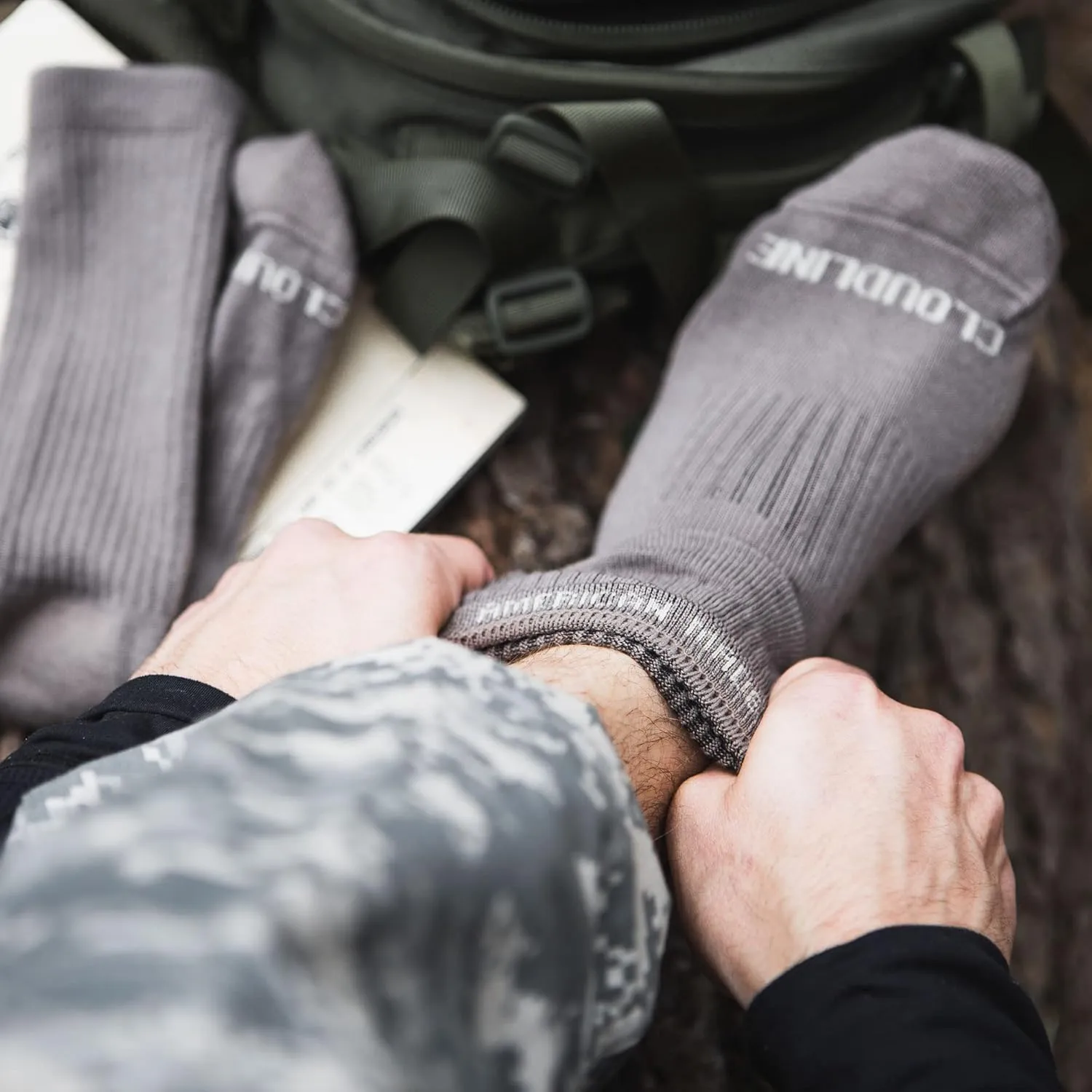 CloudLine - Merino Wool Socks for Men & Women, Military Socks - Cushion, Seamless Toe, Breathable & Moisture Wicking - 1 Pair