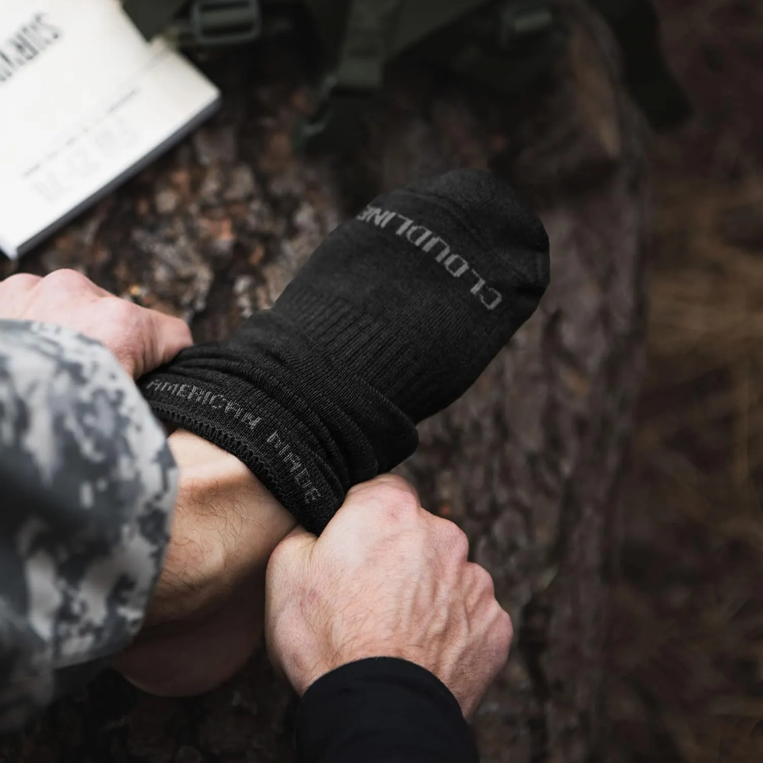 CloudLine - Merino Wool Socks for Men & Women, Military Socks - Cushion, Seamless Toe, Breathable & Moisture Wicking - 1 Pair