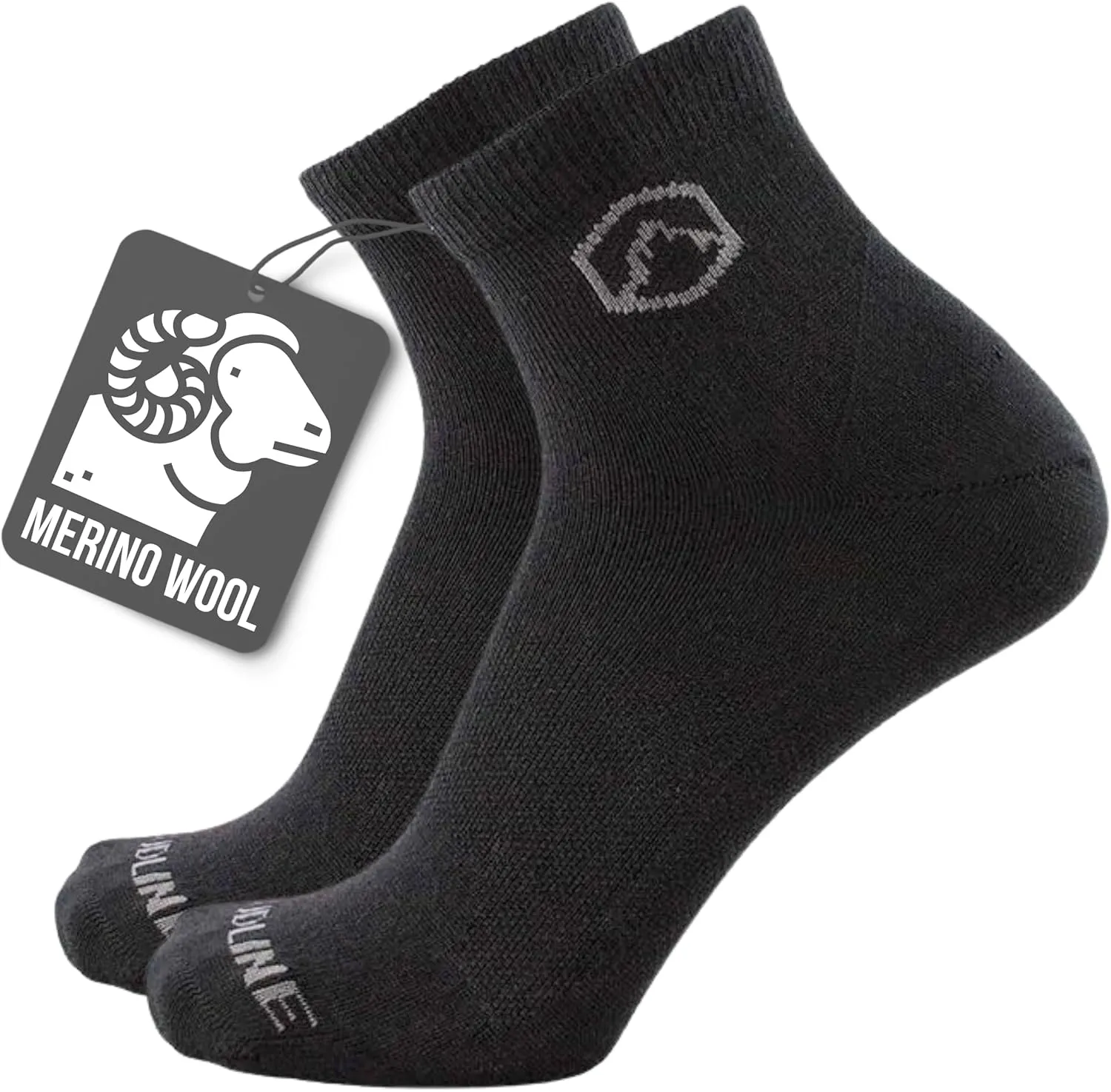 CloudLine - Merino Wool Socks for Men and Women, Wool Running Socks - Full Cushion, Anti-Blister & Moisture Wicking - 1 Pair