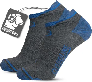 CloudLine Ultralight Merino Wool Running Socks for Men and Women - Thin, Anti-Blister, Moisture Wicking, Made in USA - 3 Pair