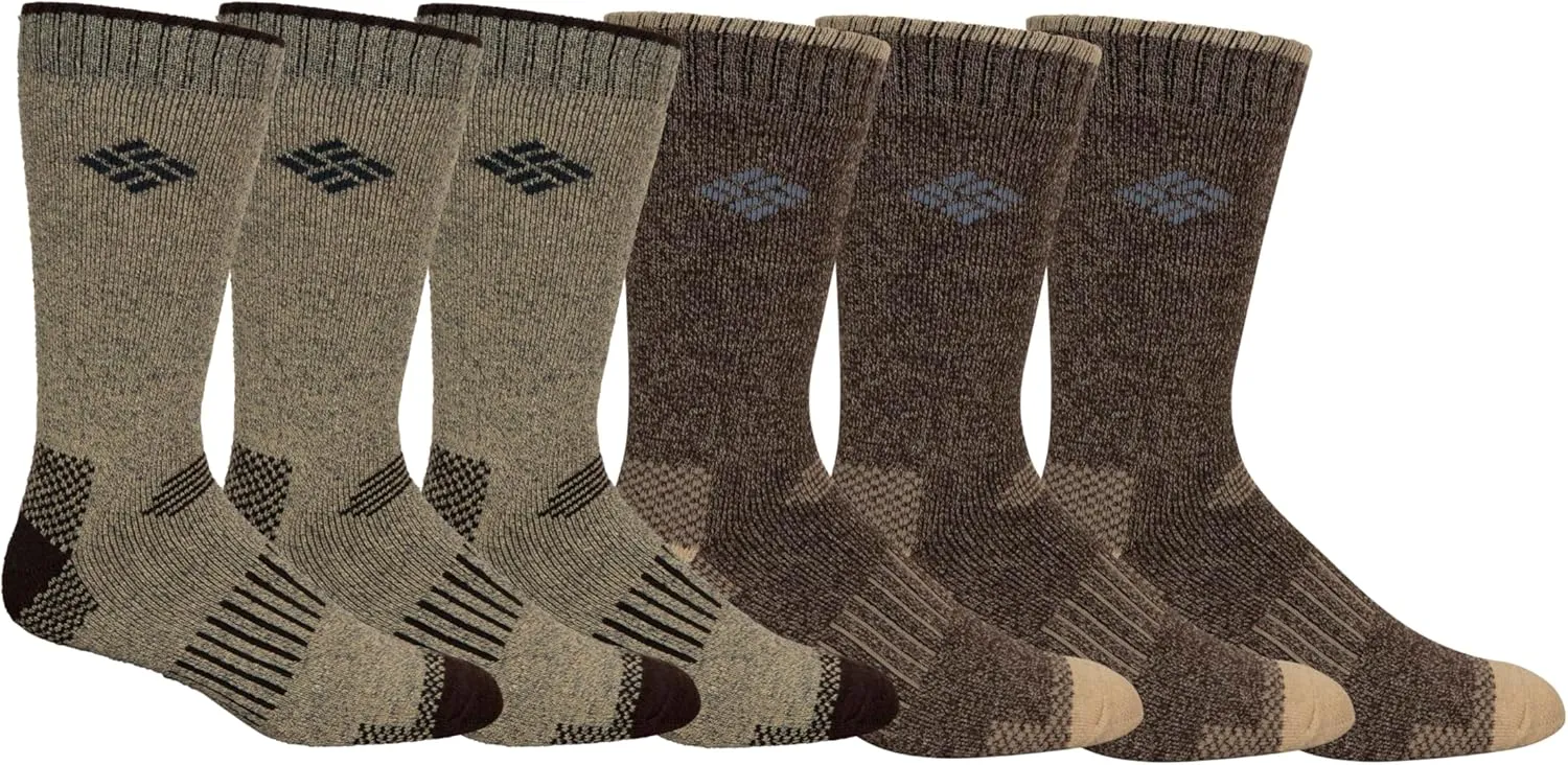 Columbia Men's Moisture Control Quarter Crew Socks 6-Pack