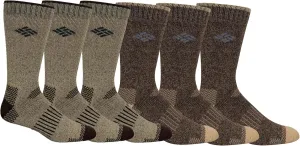 Columbia Men's Moisture Control Quarter Crew Socks 6-Pack