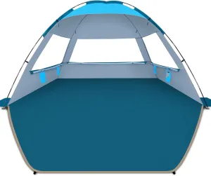 COMMOUDS Beach Tent Sun Shade for 3/4-5/6-7/8-10 Person, UPF 50  Beach Sun Shelter Canopy Tent, Lightweight, Easy Set Up and Carry