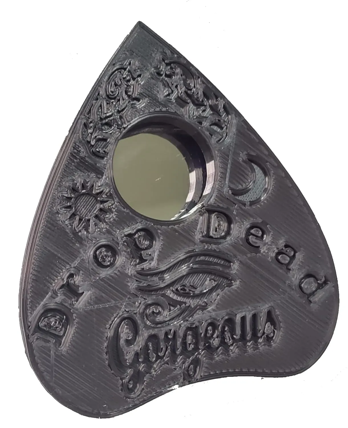 Compact Planchette travel makeup mirror (Black)