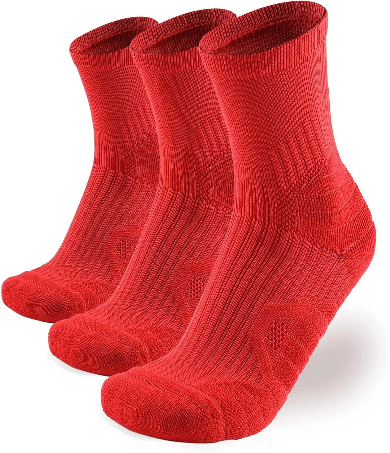 Compression Running Socks Men – Cushion Padded Anti-Blister, Moisture Wicking Cooling, Athletic Socks Crew, 3 Pairs