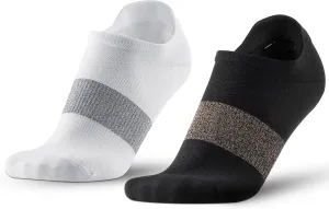 Compression Silver Ankle Socks Odor Control Lightweight Arch Support Fit Performance Low Cut Athletic Running Socks 2 Pairs