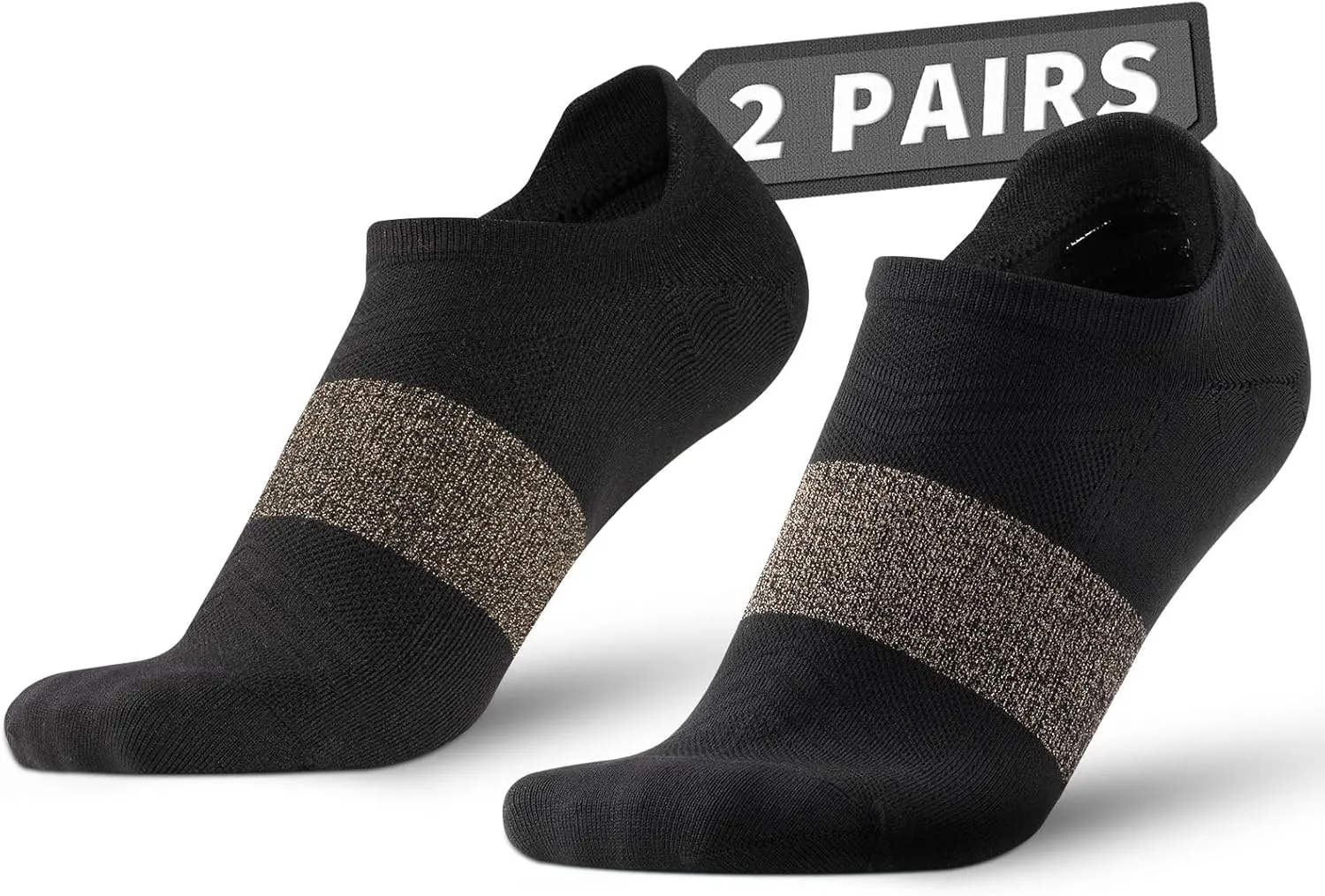 Compression Silver Ankle Socks Odor Control Lightweight Arch Support Fit Performance Low Cut Athletic Running Socks 2 Pairs