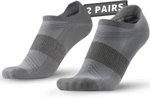 Compression Silver Ankle Socks Odor Control Lightweight Arch Support Fit Performance Low Cut Athletic Running Socks 2 Pairs