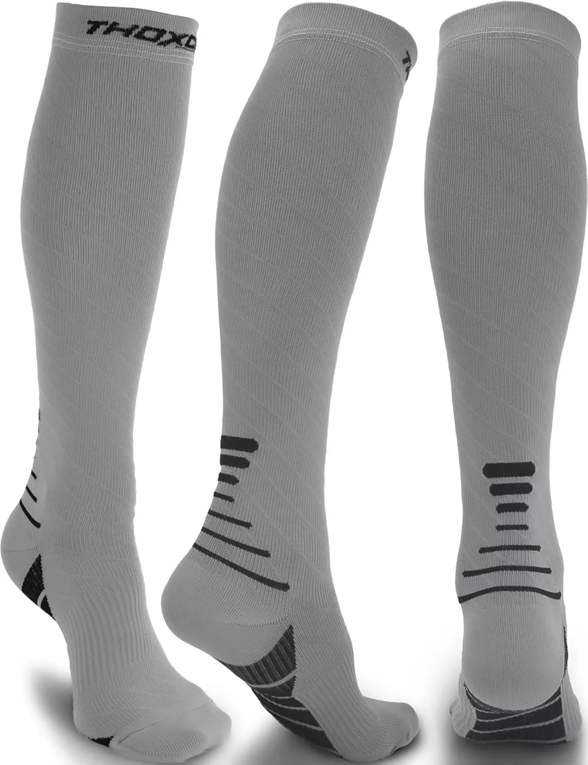 Compression Socks for Women Men 20-30 mmHg, Knee High Support Circulation Sock for Travel Sport Medical (1or 2Pair)