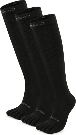 Compression Toe Socks Knee High Coolmax Hiking Socks Graduated Support for Running,Travel,Flight