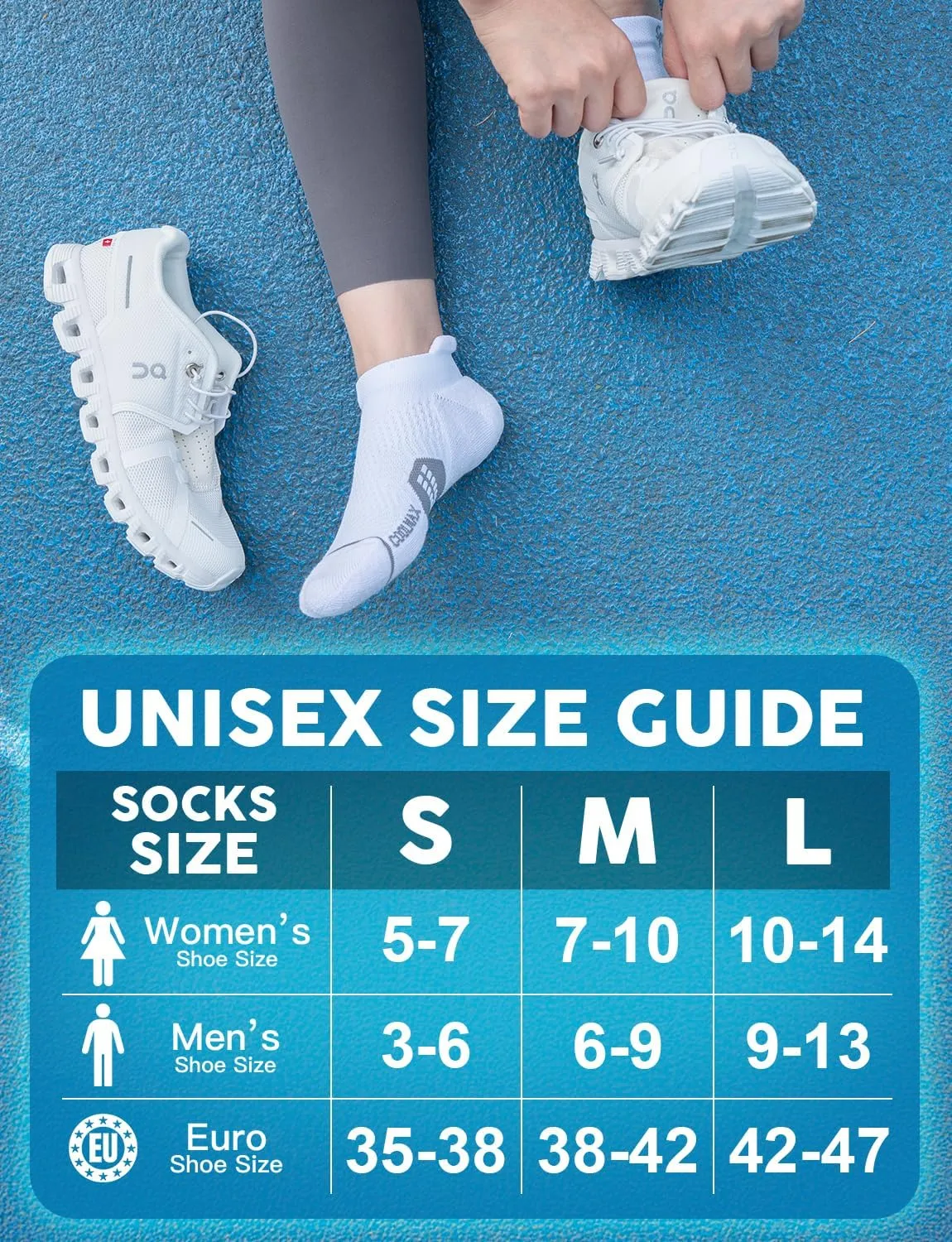 Coolmax Bamboo Viscose Compression Running No Show Sock Women, Moisture Wicking Cushion AntiBlister Athletic Ankle