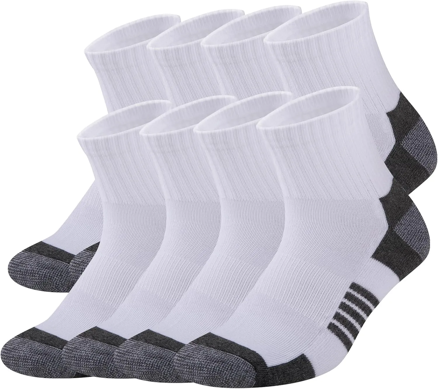 COOVAN Mens Ankle Athletic Socks Quarter Cushion Moisture Wicking Running Sports Work Socks 7 Pairs
