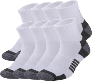 COOVAN Mens Ankle Athletic Socks Quarter Cushion Moisture Wicking Running Sports Work Socks 7 Pairs
