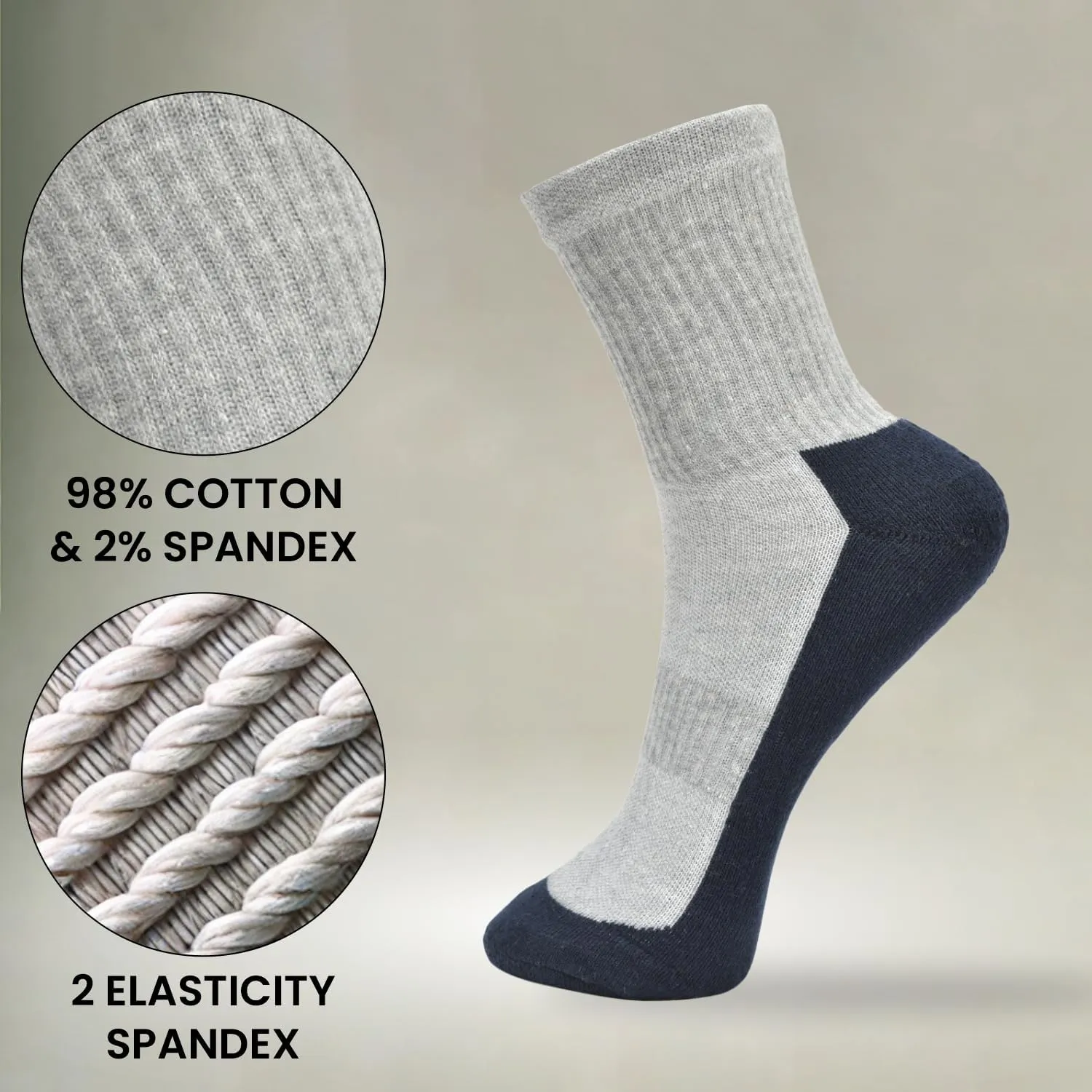 Cotton Anti-Blister Low Cut Cushioned Breathable Running Athletic High Tab Running Socks for Men