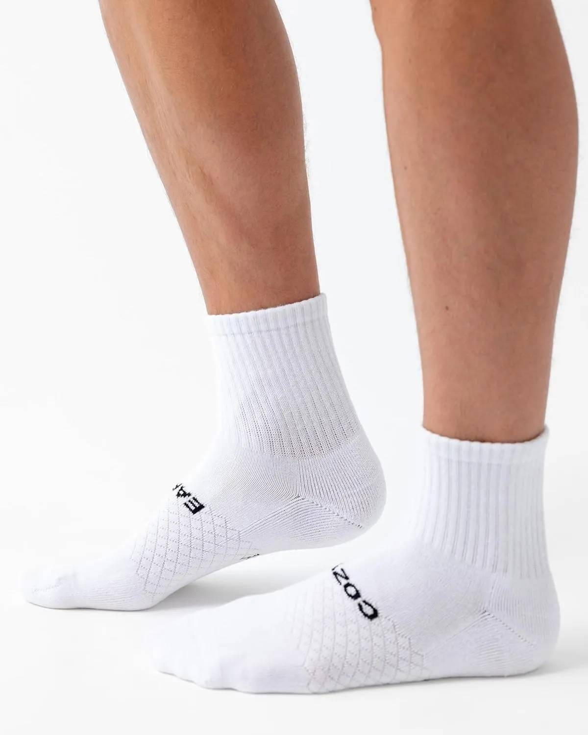 Cozy Earth Essential Quarter Socks for Women and Men – Soft Mercerized Cotton Crew Socks 2-Pack Set – Heel & Arch Support