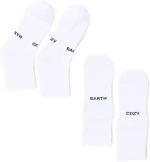 Cozy Earth Essential Quarter Socks for Women and Men – Soft Mercerized Cotton Crew Socks 2-Pack Set – Heel & Arch Support