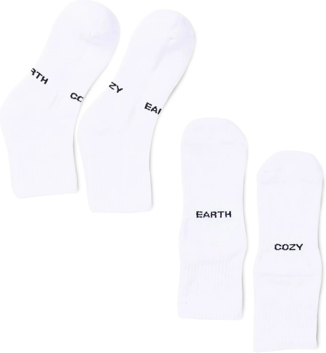 Cozy Earth Essential Quarter Socks for Women and Men – Soft Mercerized Cotton Crew Socks 2-Pack Set – Heel & Arch Support
