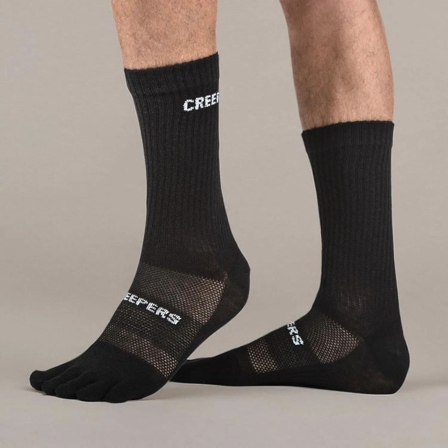 Creepers Blister Busting Merino Wool Toe Socks, Crew Length Hiking & Trails, Unisex for Men & Women Socks