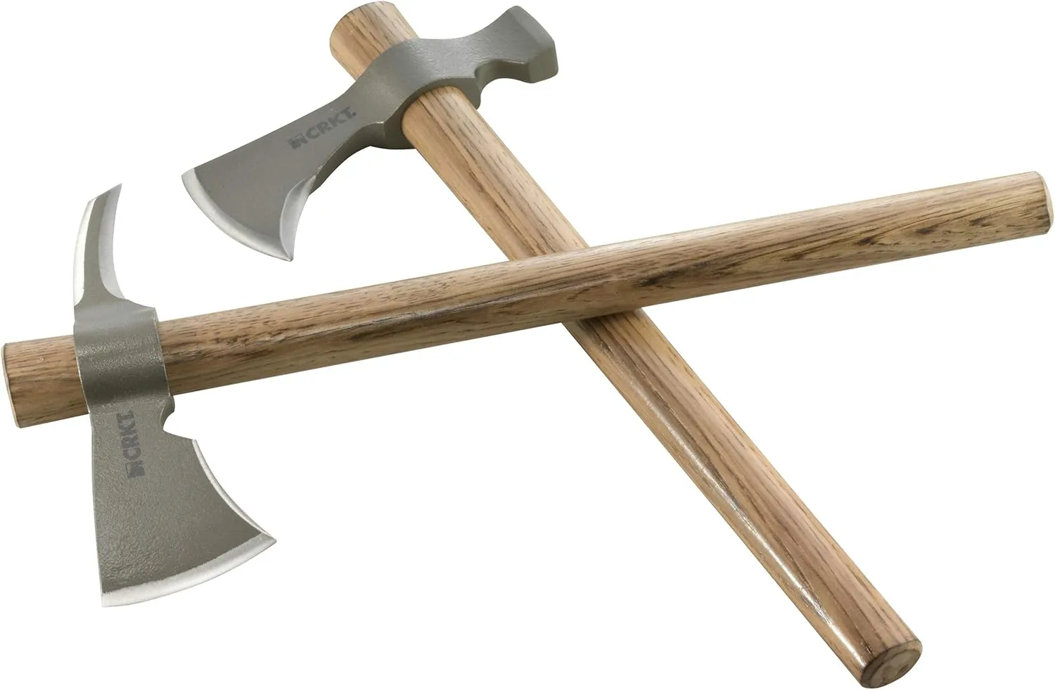 CRKT Woods Chogan Tomahawk Axe: RMJ T-Hawk Lightweight Outdoor Camping Axe with Hammerhead, Forged Carbon Steel Blade, and Hickory Wooden Handle 2730