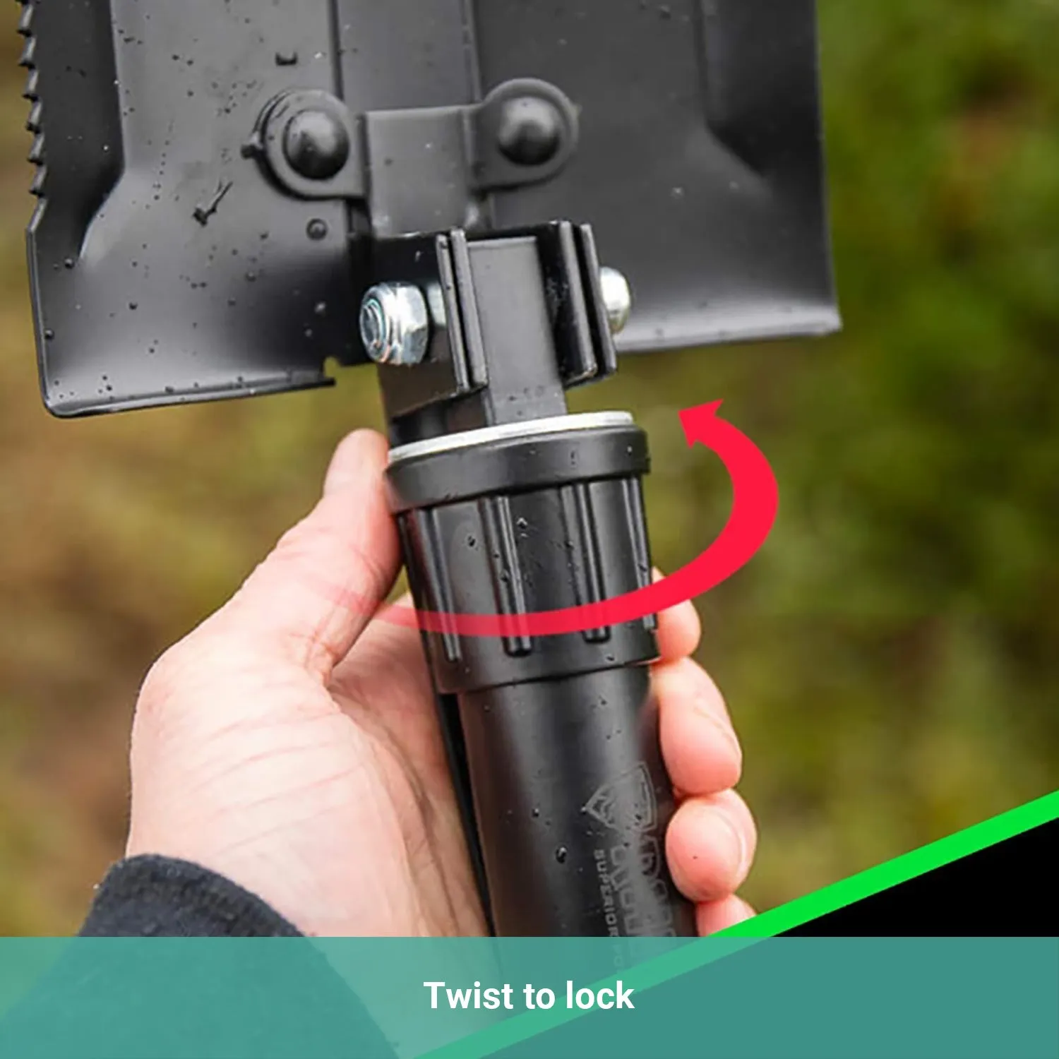 Crocox Folding Shovel Military Portable Tool Garden Spade Outdoor Hiking Pouch