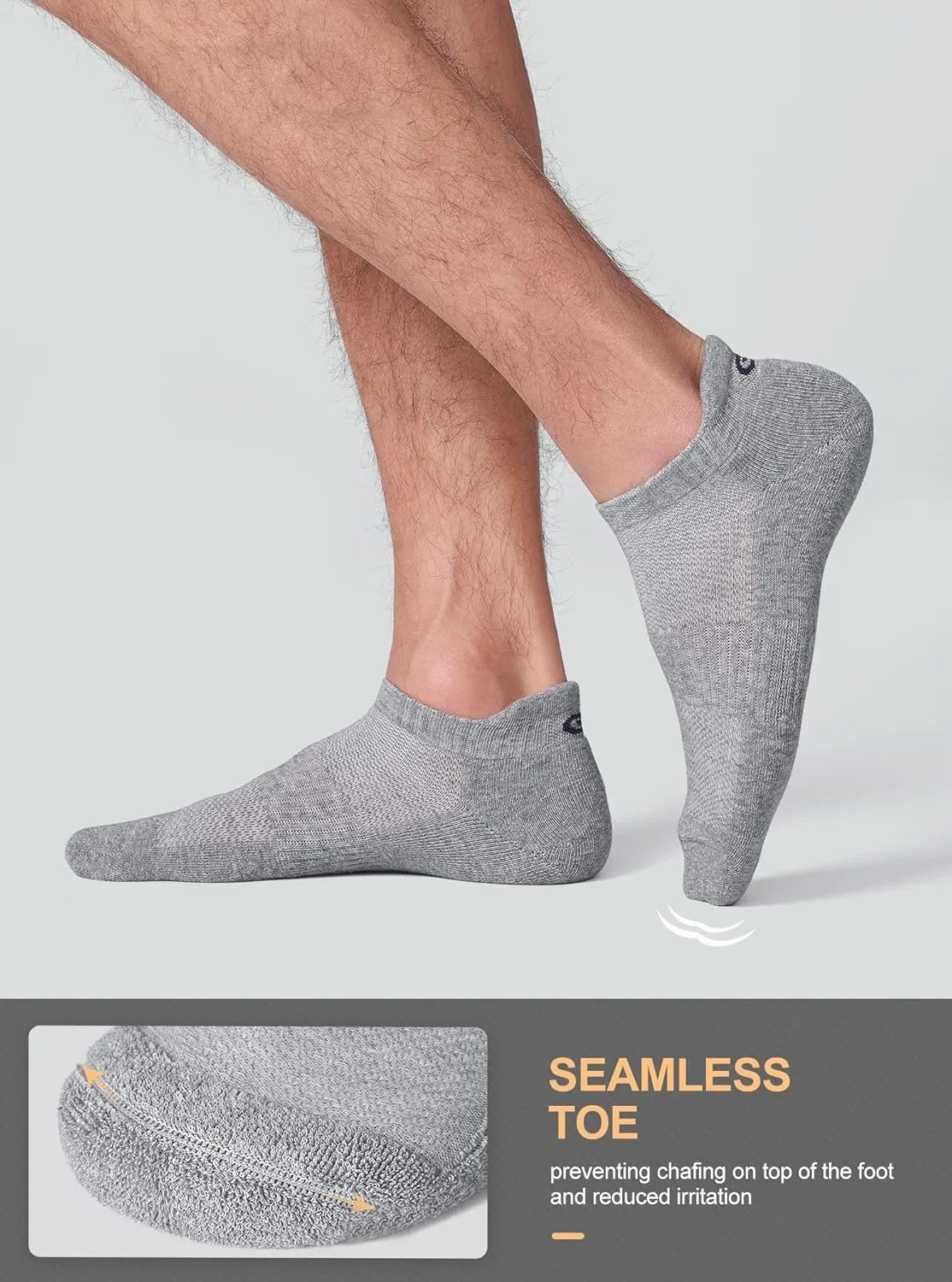 CS CELERSPORT 6 Pairs Ankle Athletic Running Socks Low Cut Sports Tab Socks for Men and Women