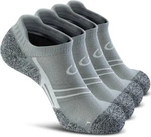 CWVLC No Show Sports Compression Socks for Men Women with Cushion (4/8 Pairs)