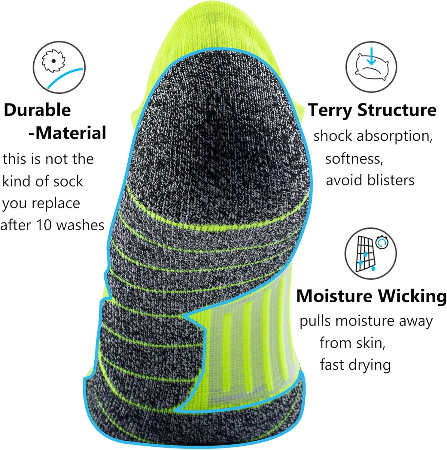 CWVLC No Show Sports Compression Socks for Men Women with Cushion (4/8 Pairs)