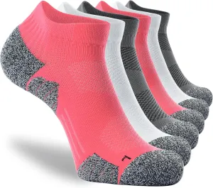 CWVLC Unisex Cushioned Compression Athletic Ankle Socks Multipack