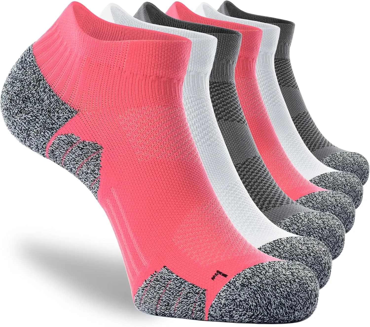 CWVLC Unisex Cushioned Compression Athletic Ankle Socks Multipack
